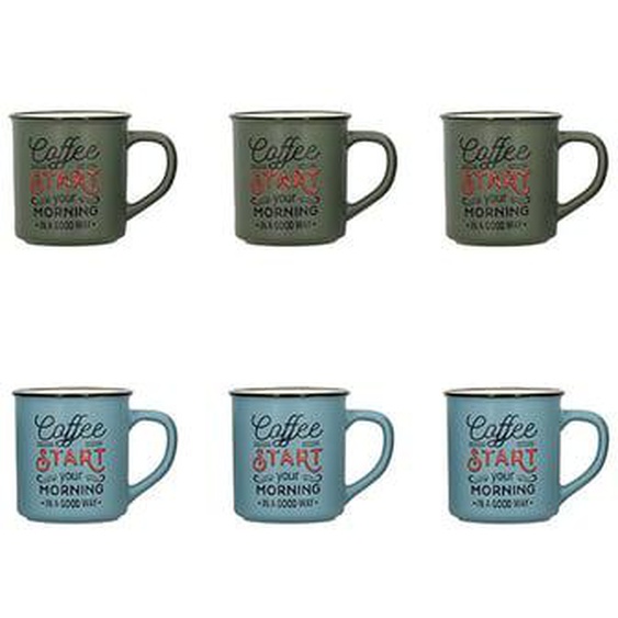 Lot 6 mugs coffee start 42cl en gres