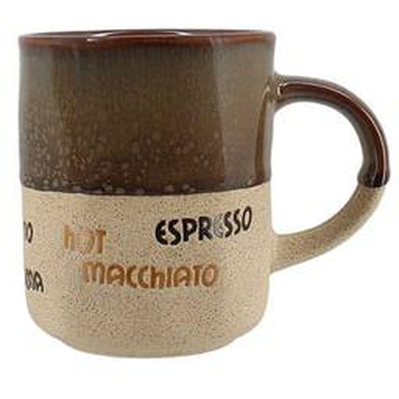 Lot 6 mugs macchiato 34cl en ceramiques 3 couleurs assorties