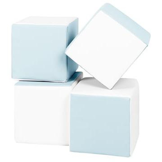 Lot cubes XXL mousse 4 pcs blanc, bleu