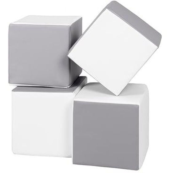 Lot cubes XXL mousse 4 pcs blanc,gris