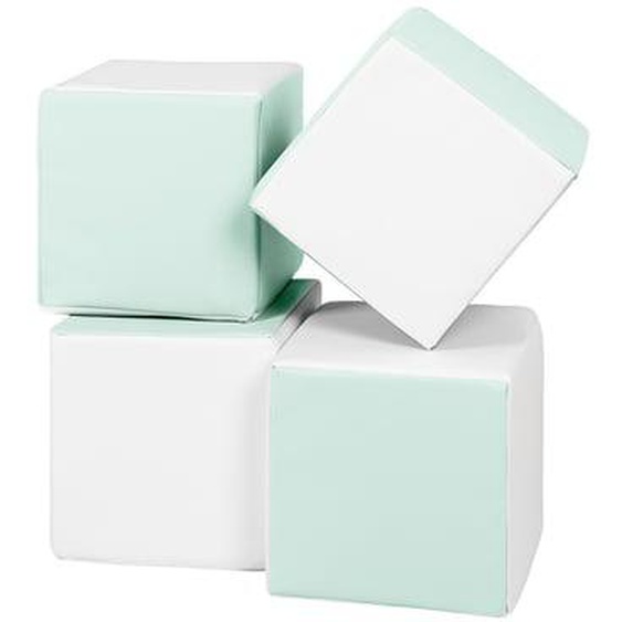 Lot cubes XXL mousse 4 pcs blanc, Menthe