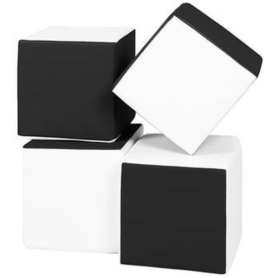 Lot cubes XXL mousse 4 pcs noir - blanc