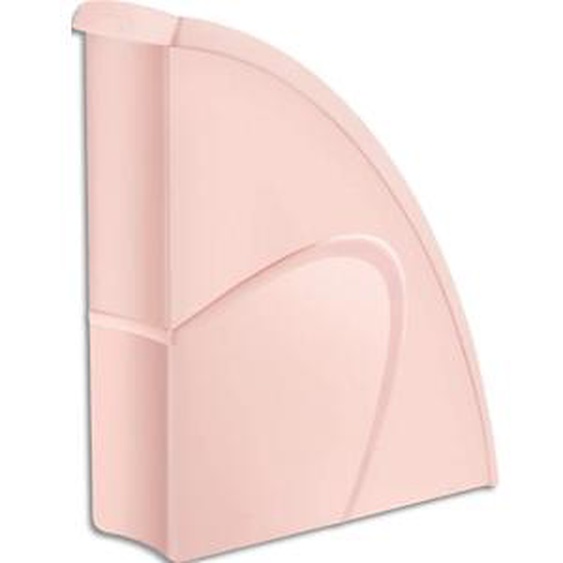 Lot de 10 - CEP Porte-revues MINERAL en polystyrène - Dimensions H31 x P27 cm, dos 8,5cm. Coloris rose