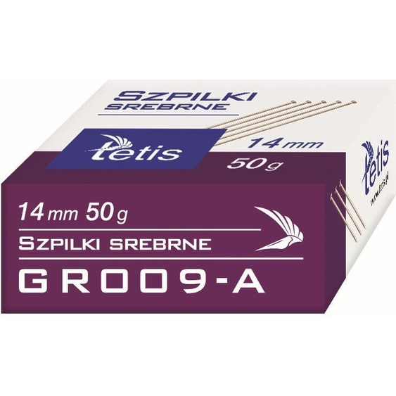 Lot de 10 épingles de 14 mm, 50 g - Tetis