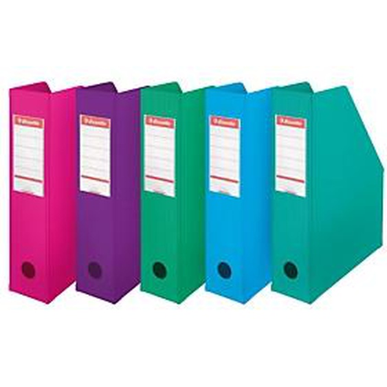 Lot de 10 - Esselte Porte-revues A4 Vivida - PVC - dos 7 cm - assortis pastel