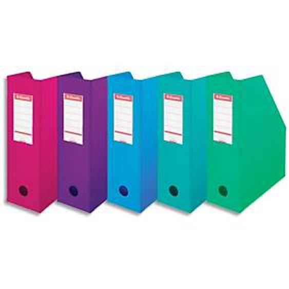 Lot de 10 - ESSELTE Porte-revues en PVC soudé 19/10e, dos de 10 cm, livré à plat. Coloris assortis mode