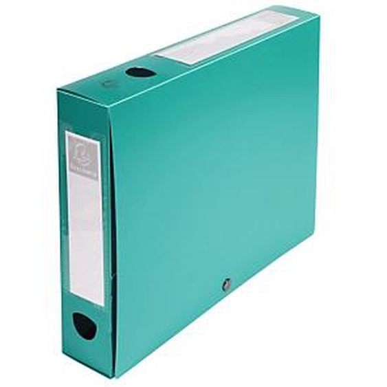 Lot de 10 - EXACOMPTA Boite de classement à pression Dos 60mm polypropylène 7/10e Opaque - A4 - Vert