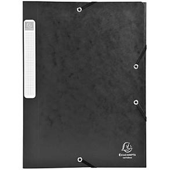 Lot de 10 - EXACOMPTA Boite de classement Cartobox Dos 40mm Carte lustrée - A4 - Noir