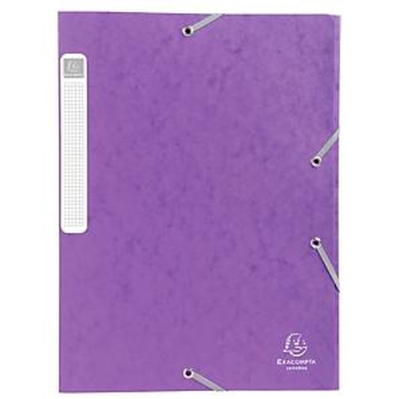 Lot de 10 - EXACOMPTA Boite de classement Cartobox Dos 40mm Carte lustrée - A4 - Violet