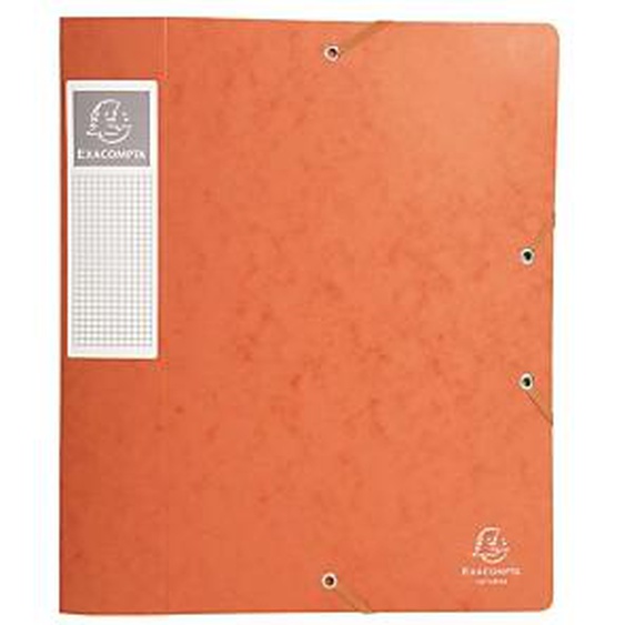 Lot de 10 - EXACOMPTA Boite de classement Cartobox Dos 60mm Carte lustrée - A4 - Orange