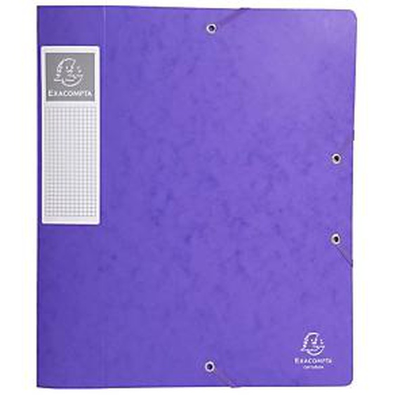 Lot de 10 - EXACOMPTA Boite de classement Cartobox Dos 60mm Carte lustrée - A4 - Violet