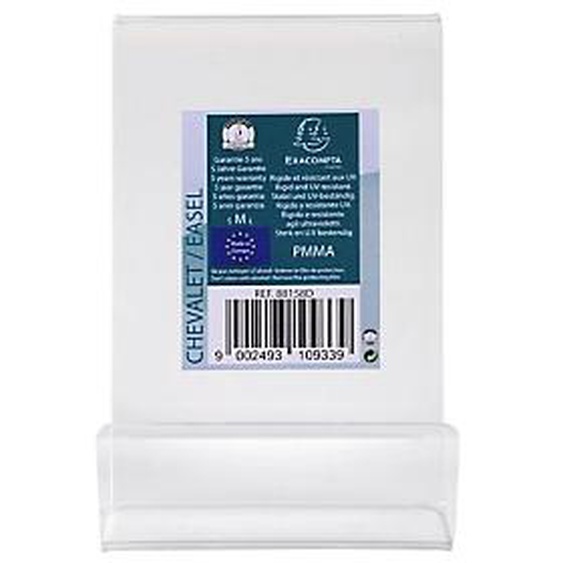 Lot de 10 - EXACOMPTA Chevalet L75xH100xP104 - Cristal