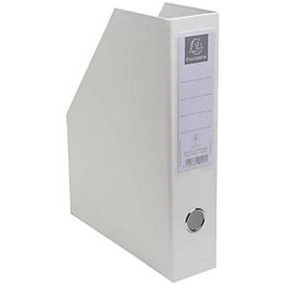 Lot de 10 - EXACOMPTA Porte-revues PP - Dos 70mm - livrés à plat - 23x31cm - Blanc