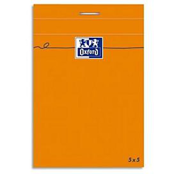 Lot de 10 - OXFORD Bloc IDEA format 10,5 x 14,8 cm 80 grammes réglure 5x5 301204