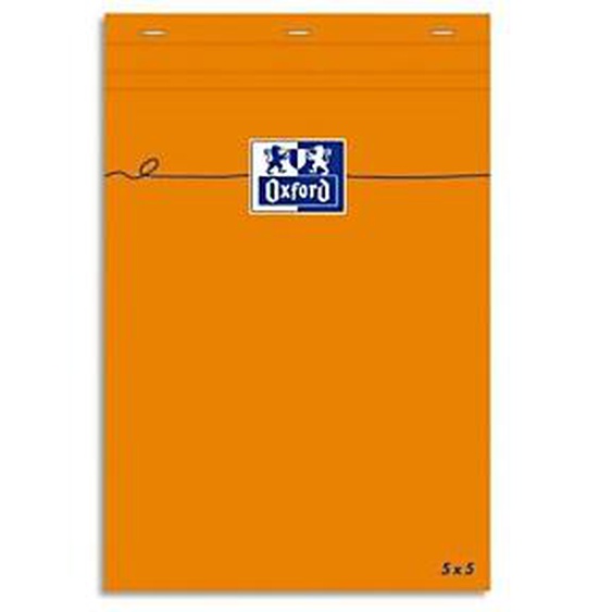 Lot de 10 - OXFORD Bloc IDEA format 7,4 x 10,5 cm 80 grammes réglure 5x5 301201