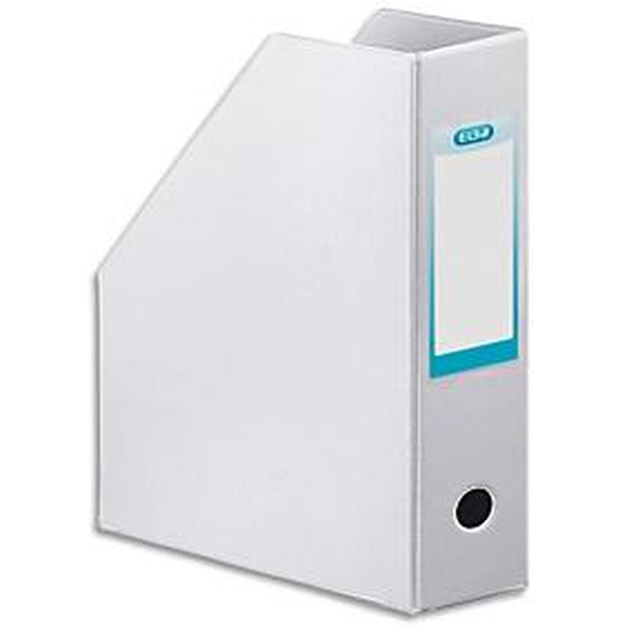Lot de 10 - OXFORD Porte-revues en PVC soudé, dos de 10 cm 32x24cm, livré à plat. Coloris Blanc