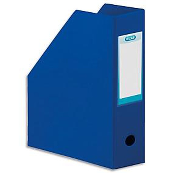 Lot de 10 - OXFORD Porte-revues en PVC soudé, dos de 10 cm 32x24cm, livré à plat. Coloris Bleu foncé