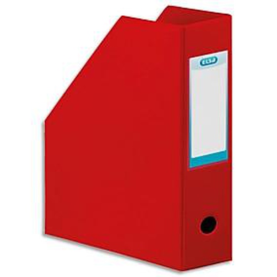 Lot de 10 - OXFORD Porte-revues en PVC soudé, dos de 10 cm 32x24cm, livré à plat. Coloris rouge