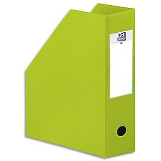 Lot de 10 - OXFORD Porte-revues en PVC soudé, dos de 10 cm 32x24cm, livré à plat. Coloris vert anis