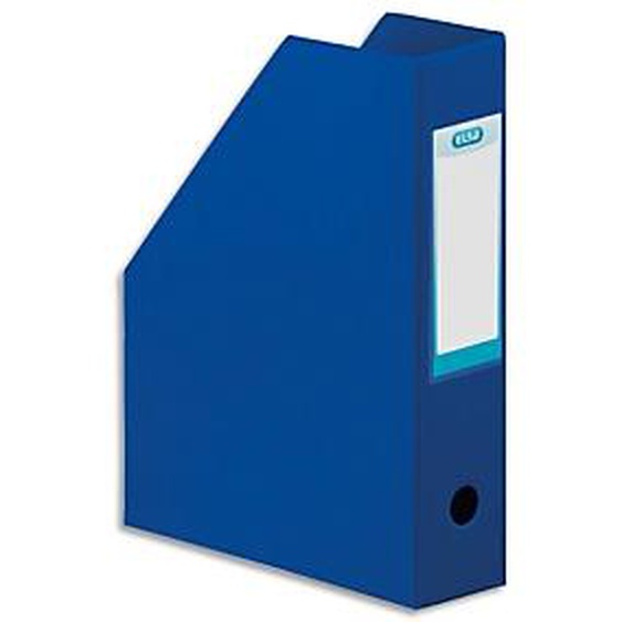 Lot de 10 - OXFORD Porte-revues en PVC soudé, dos de 7 cm 32x24cm, livré à plat. Coloris Bleu foncé