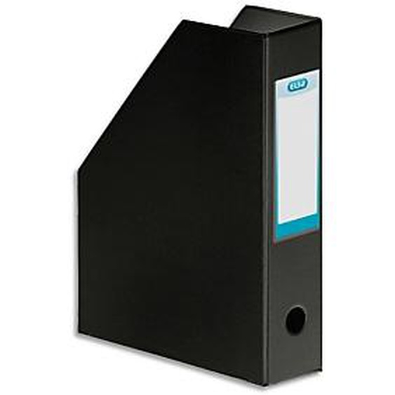 Lot de 10 - OXFORD Porte-revues en PVC soudé, dos de 7 cm 32x24cm, livré à plat. Coloris Noir