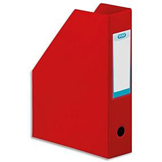 Lot de 10 - OXFORD Porte-revues en PVC soudé, dos de 7 cm 32x24cm, livré à plat. Coloris rouge
