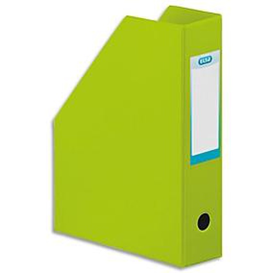 Lot de 10 - OXFORD Porte-revues en PVC soudé, dos de 7 cm 32x24cm, livré à plat. Coloris vert anis