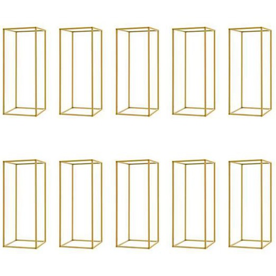 Lot de 10 pièces support de fleur de sol support de colonne en métal décor de mariage support (60 cm)