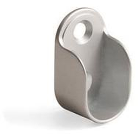 Lot de 10 supports pour barre de penderie armoire en zamak finition gris métallisé - 7060825 - Emuca