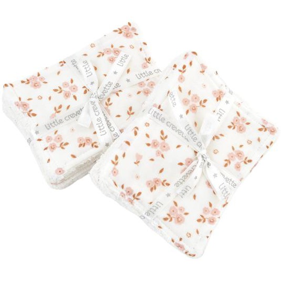 Lot De 12 Lingettes Lavables Coton Bio Fleurs Roses