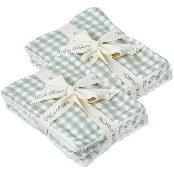 Lot De 12 Lingettes Lavables Coton Bio Vichy Vert