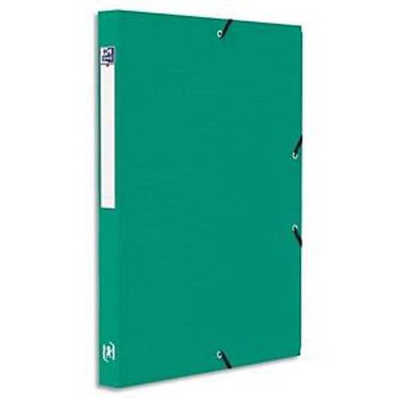 Lot de 12 - OXFORD Boîte de classement Memphis 24x32cm, en polypropylène 7/10e. Dos 2,5cm. Coloris vert