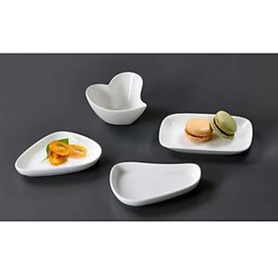 Lot de 12 - RITZENHOFF & BREKER Bol à sauce GUSTO rectangulaire, blanc