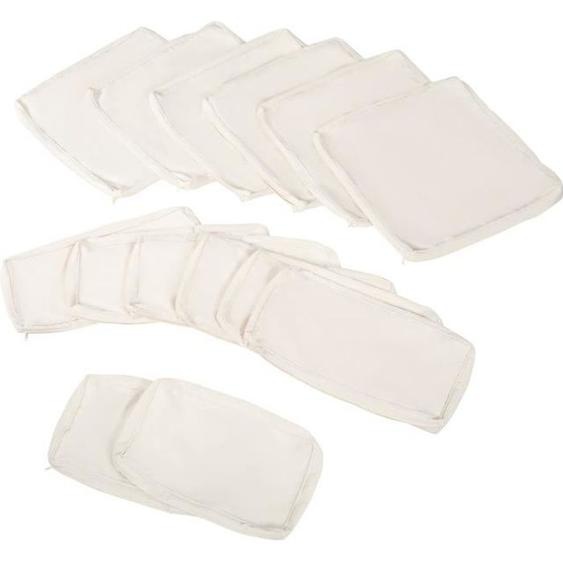 Outsunny - Housse de coussin - Polyester - 65x8x65cm - Beige