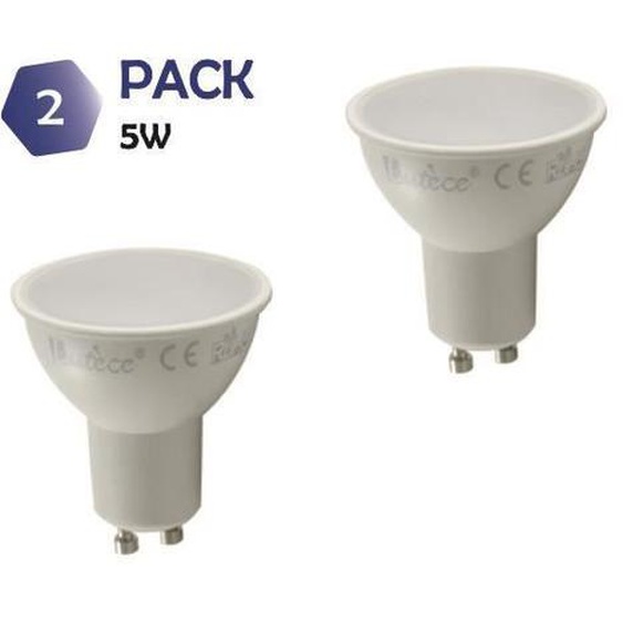 Lot de 2 ampoules LED GU10 5W (equiv. 50W) 400Lm 6400K
