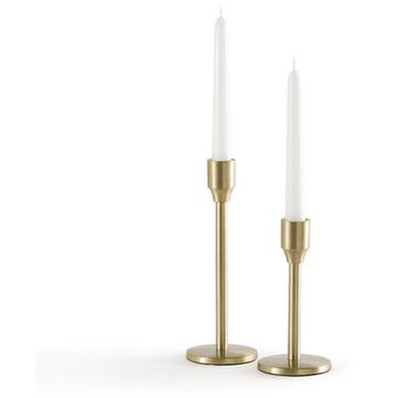 Lot de 2 bougeoirs en laiton, Oror