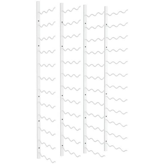 Lot de 2 casiers range bouteilles etagere de rangement vin mural pour 36 bouteilles en fer blanc DEC024379