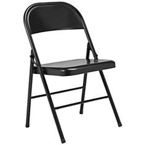 Lot de 2 - Chaise pliante Boston en métal - Noir