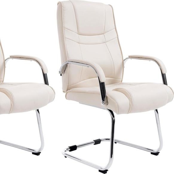 Lot de 2 chaises Attila CLP avec piètement métallique blanc