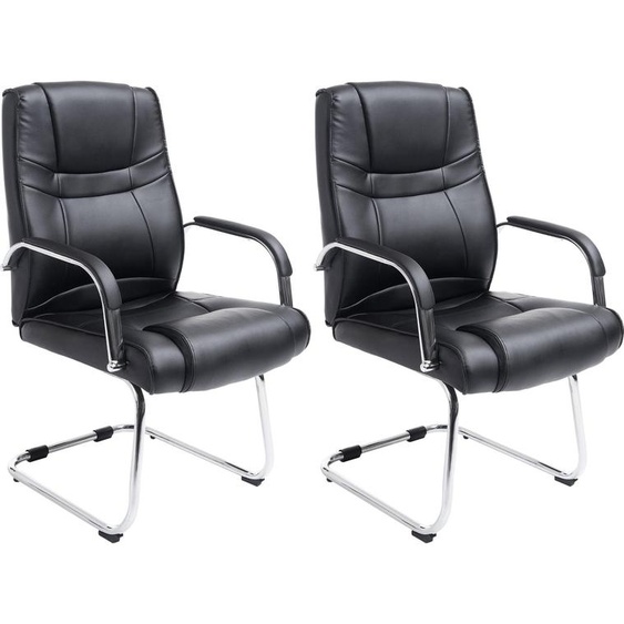 Lot de 2 chaises Attila CLP avec piètement métallique gris