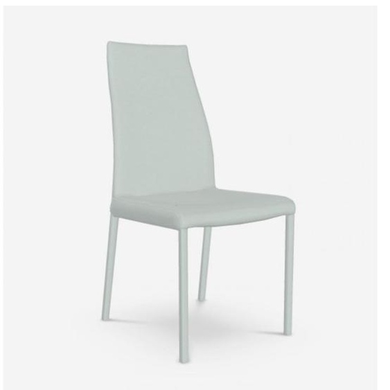 Lot de 2  Chaises BLITZ  en Eco-cuir nubuk Blanc
