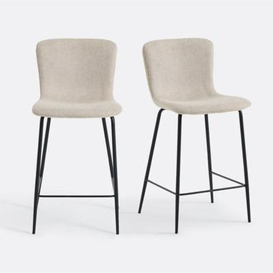 Lot de 2 chaises de bar H65, Gillian