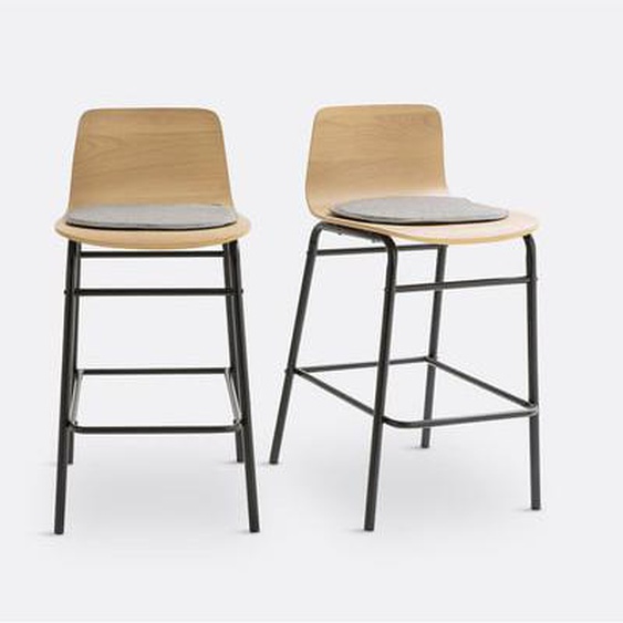 Lot de 2 chaises de bar mi-hauteur, Blutante