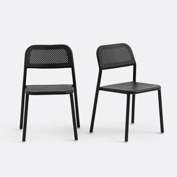 Lot de 2 chaises de jardin aluminium, Lyona