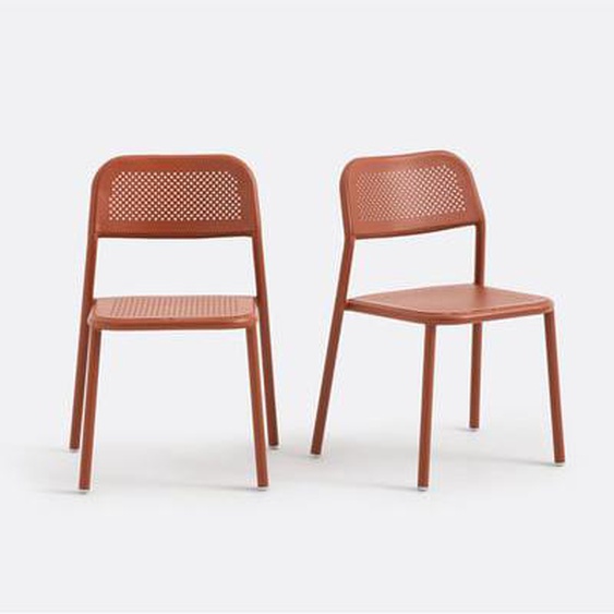 Lot de 2 chaises de jardin aluminium, Lyona