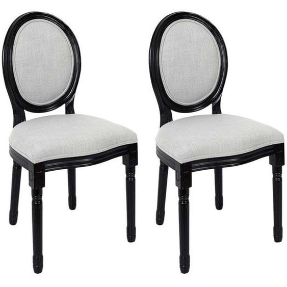 Lot de 2 Chaises Design Eleonor 96cm Noir & Gris