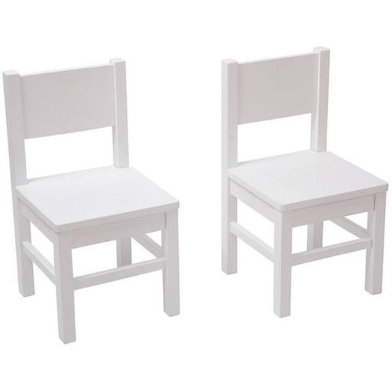 Lot De 2 Chaises Enfant En Bois 4-7 Ans Blanc
