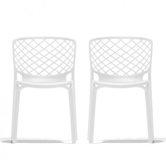 Lot de 2 Chaises GAMERA nylon renforcé blanc