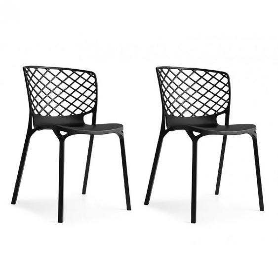 Lot de 2 Chaises GAMERA nylon renforcé noir