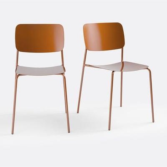 Lot de 2 chaises métal acier, Urbani